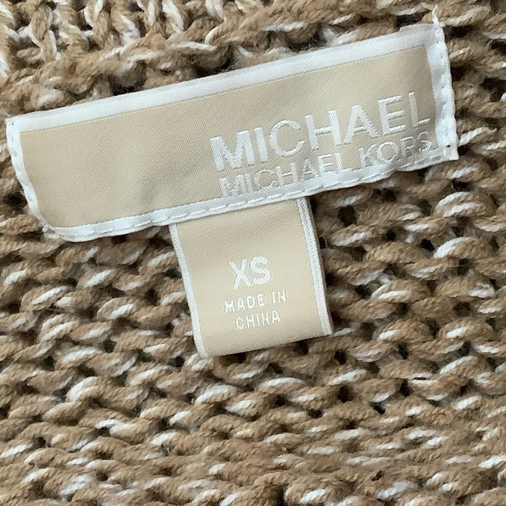 Michael Kors Brown Knit Poncho with Toggle Accents - Picture 6 of 9